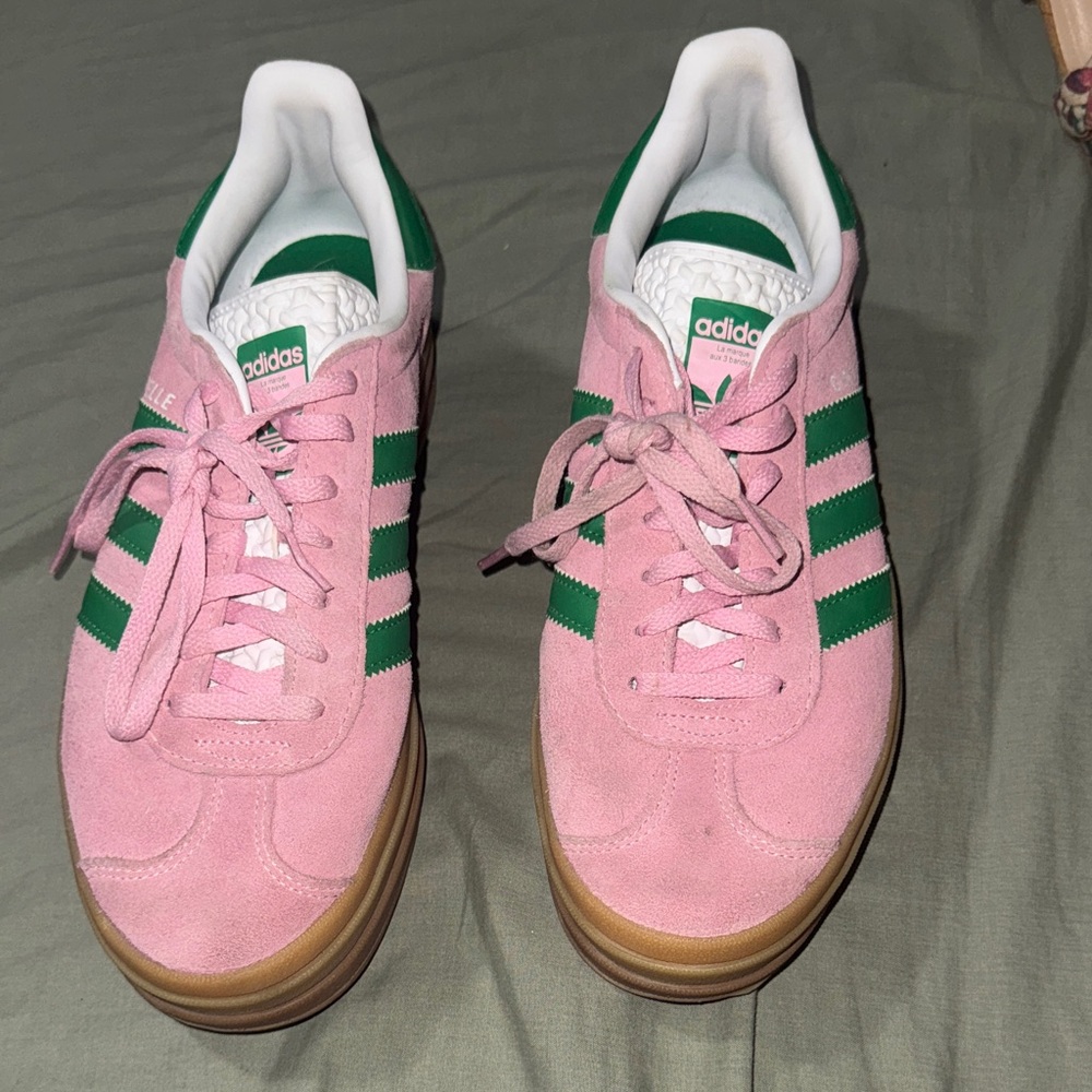 Adidas Gazelle Pink and Green Classic Sneakers